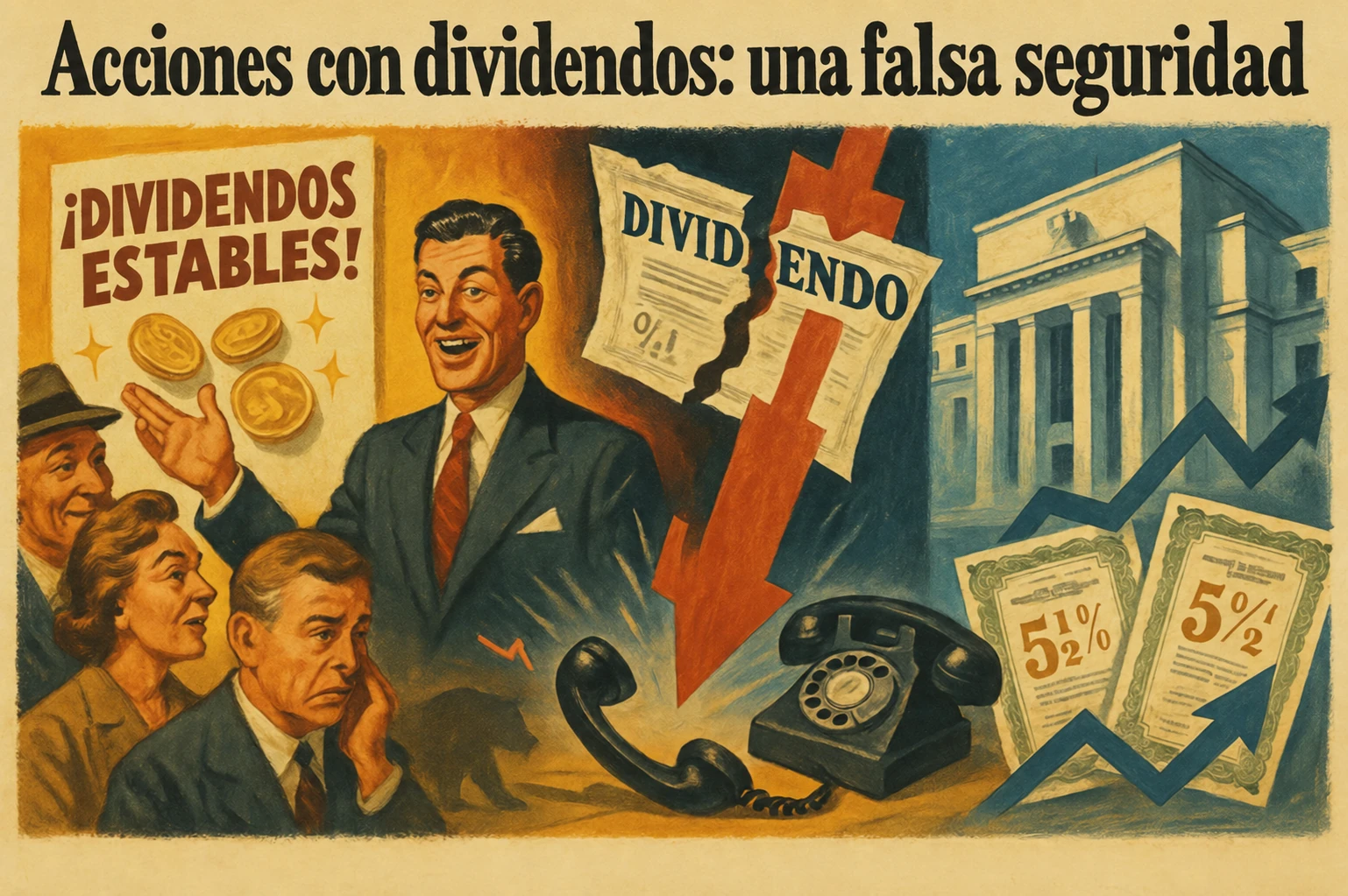 Ilustración para Acciones con dividendos: una falsa sensación de seguridad
